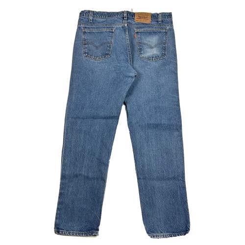Vintage Levi's 505 Regular Fit Straight Leg Denim Blue Jeans Light Wash 38x30