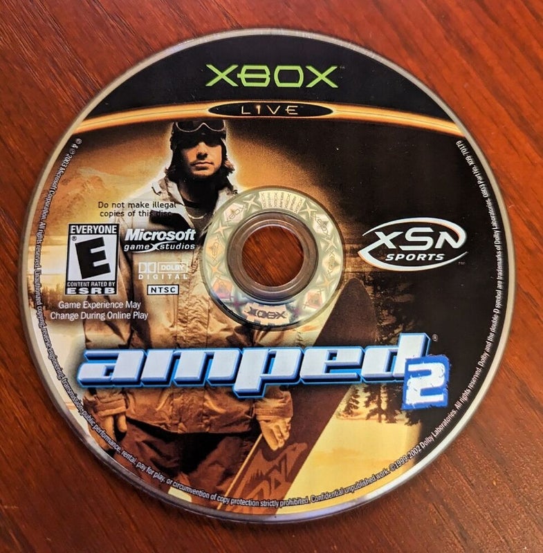Amped 2 (Microsoft Xbox, 2003) Snowboarding Video Game XSN Sports DISC ONLY