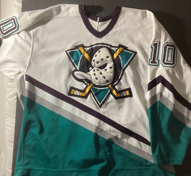 Men's Mighty Ducks Ice Hockey Jersey Stitched Winter Hoodies XXL 