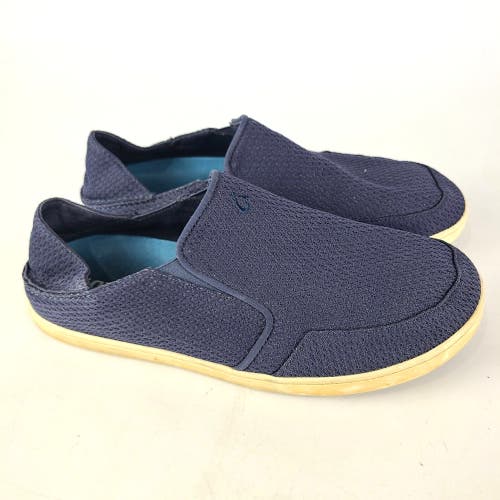 Olukai Wehi Nohea Mesh Slip On Shoes Men's Navy Blue Loafer Szie: 11