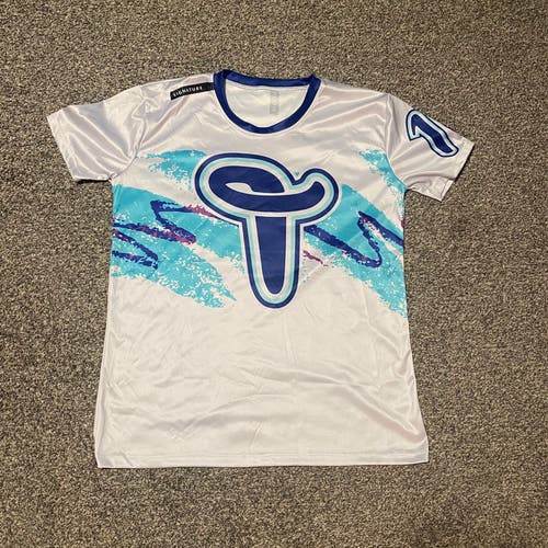 Tampa Bay Twisters Box Lacrosse Shooting Shirt M Team Issue Jazz Cup