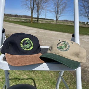 Vintage Packerland Musky Club Strap/Snap Fishing Hat Cap Bundle x2 Wisconsin GB