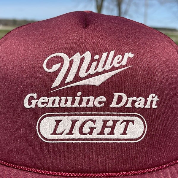 Vintage Miller Genuine Draft Light MGD Beer Snapback Mesh Trucker