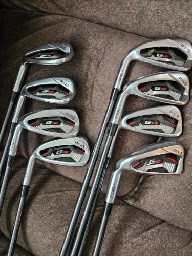 Used Men's Ping Left Hand G410 Iron Set Senior Flex 8 Pieces Graphite Shaft