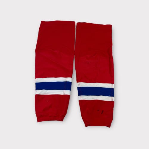 22 Pro Stock Large & XL CCM Used Alternate Rochester Americans Red Hockey Socks