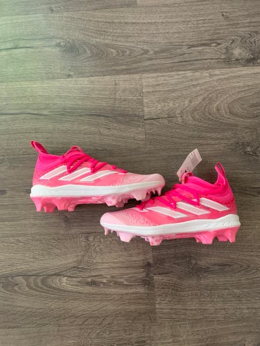 Men’s Pink Adizero Afterburner NWV Molded Cleats Size 9