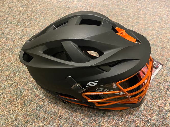 Matte Black and Orange Used Adult Cascade S Helmet
