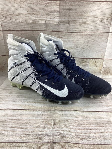 Nike Vapor Untouchable 3 Elite Football Cleat White Navy Blue AO3006-101  Size 13