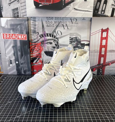 Nike Alpha Huarache NXT MCS White Black Baseball Cleats DJ6517-100 Men's Size 12
