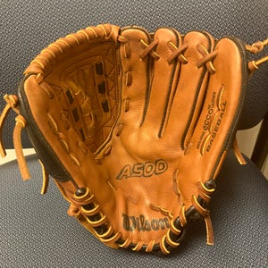 Relaced/reconditioned Wilson A500 youth glove-12.5’ RHT