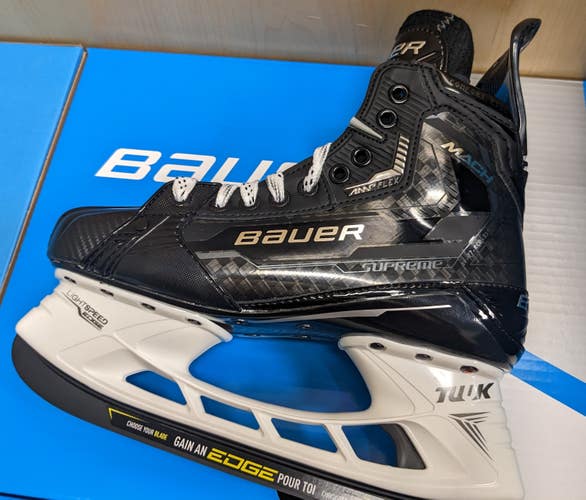 New Senior Bauer Supreme Mach Hockey Skates Size 7.5 Fit 2