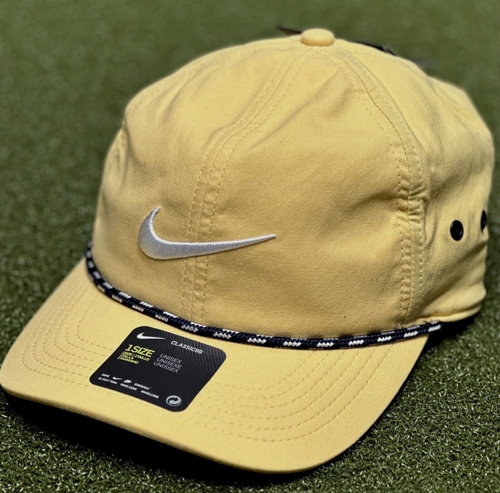 Nike NEW AeroBill Yellow Dri-Fit Rare Golf Tennis One Size Hat Cap Visor