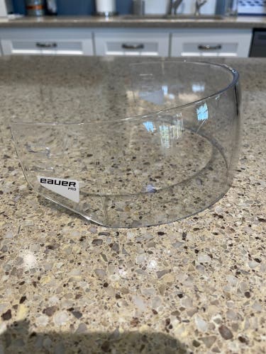 Used Medium Bauer Visor Pro Straight Visor Clear