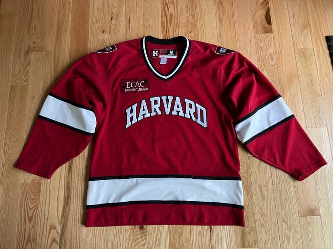 Harvard University Crimson Hockey Used Medium Men's Reebok Jersey