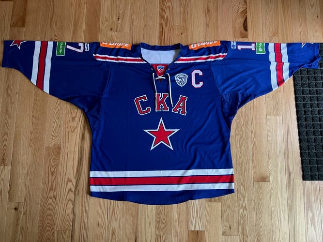 Ilya Kovalchuk KHL SKA St. Petersburg Blue Used Men's Jersey sz 54 Lutch USA RUSSIA