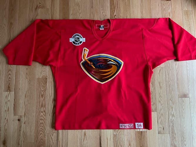 Ilya Kovalchuk Atlanta Trashers Vintage Red Used Size 56 Men's CCM Practice Jersey Pro Stock