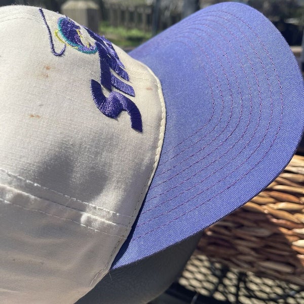 Vintage Stren White Purple Adjustable Snapback Hat Ball Cap Fishing Bass  Lure