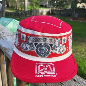 Vintage Rare 1980s Budweiser Beer Promo Painters Hat Cap Strapback Made In USA