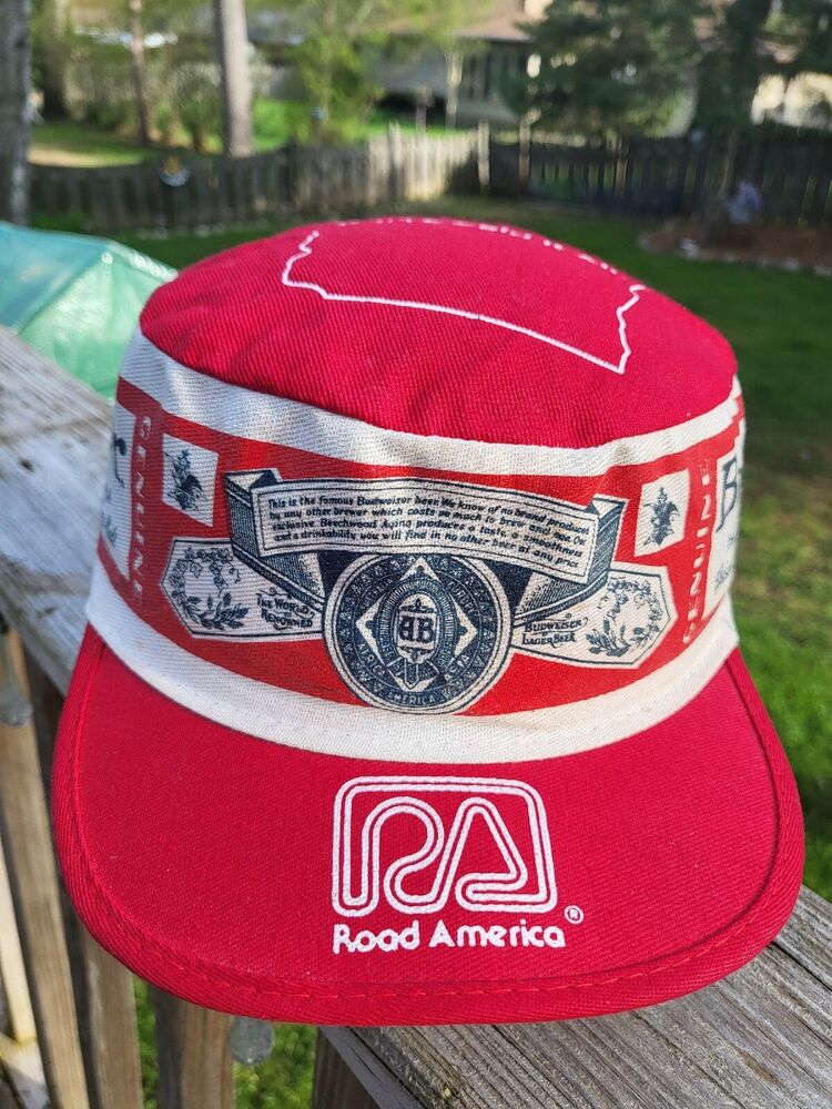 帽子 80s-90s deadstock Budweiser logo cap Deadstock Vintage Budweiser Logo Retro 80's Two Tone Trucker