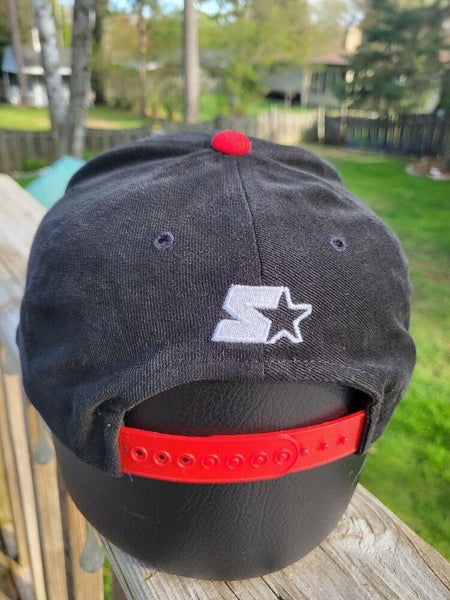 RARE Vintage 90s Chicago Blackhawks Starter Arch Snapback Hat Cap