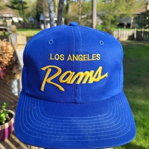 Vintage Rare Los Angeles Rams Sports Specialties Script Twill Hat Cap Snapback