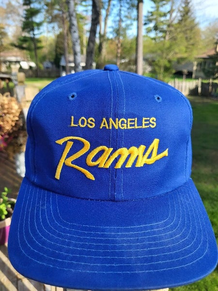 Vintage Rare Los Angeles Rams Sports Specialties Script Twill Hat Cap  Snapback