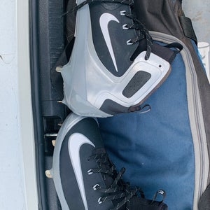 Black Adult Men's New Size 11 (Women's 12) Metal Nike High Top Huarache