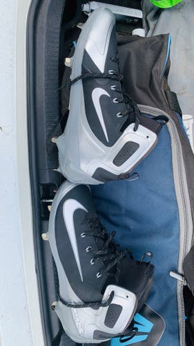 Black Adult Men's New Size 11 (Women's 12) Metal Nike High Top Huarache