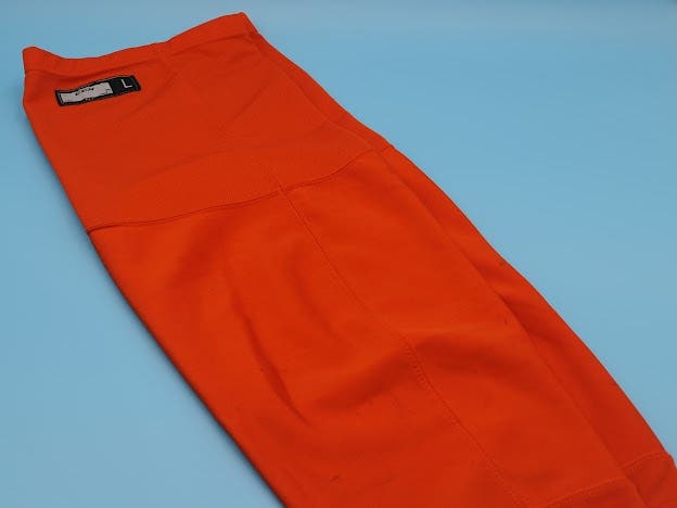 San Jose Sharks CCM Solid Orange Practice Worn Socks Large