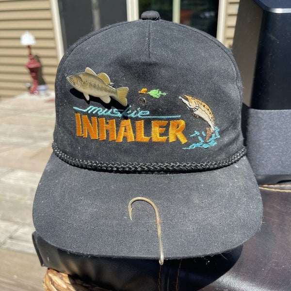 Vintage Muskie Inhaler Lure Musky Fishing Bait Jig Angler Outdoors Snapback  Hat