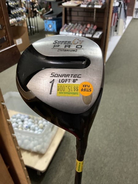 Sonartec Super Cv Pro 8° Driver Stock Graphite Stiff Flex Mens Right Handed