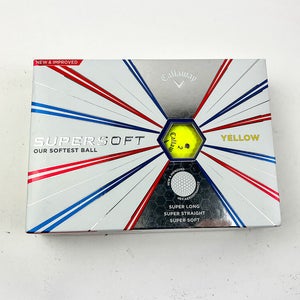 New One Dozen Callaway Super Soft Yellow Golf Balls
