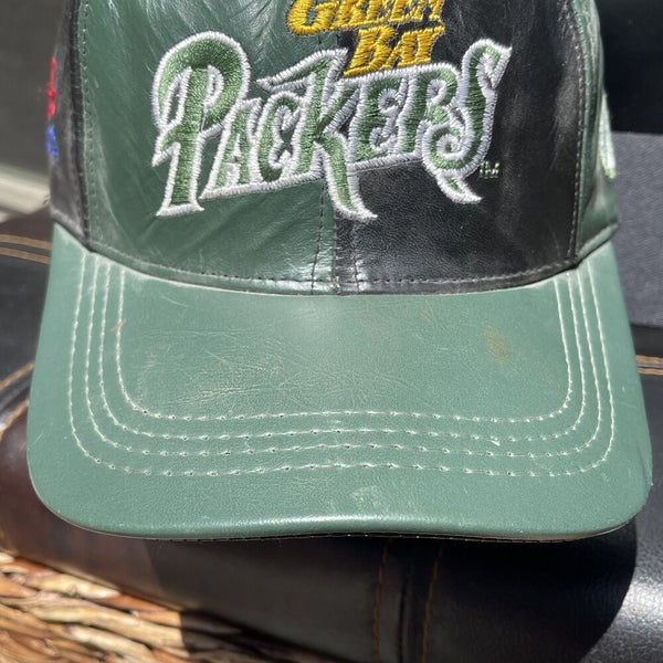 Vintage 90s Green Bay Packers Leather Snapback Hat Cap by Modern USA Made  NFL | SidelineSwap