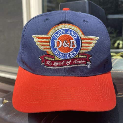 Vintage Dave And Busters D & B Snapback Sports Bar Arcade Hat Cap