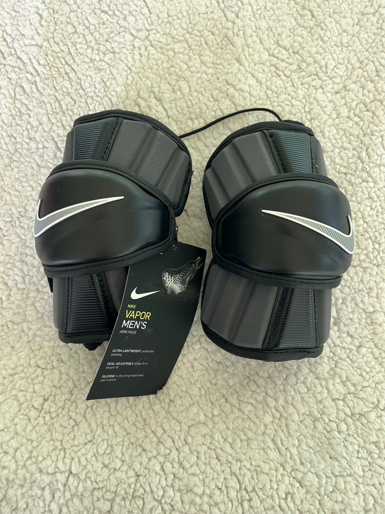 Nike Vapor Elite 2 Lacrosse Arm Pads Black Medium