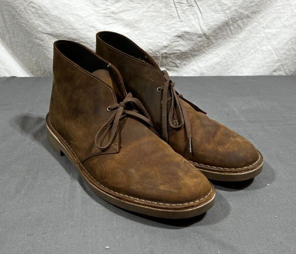 Clarks Classic Brown Leather Gum Soled Desert Boots US Men's 13 EU 47 EXCELLENT