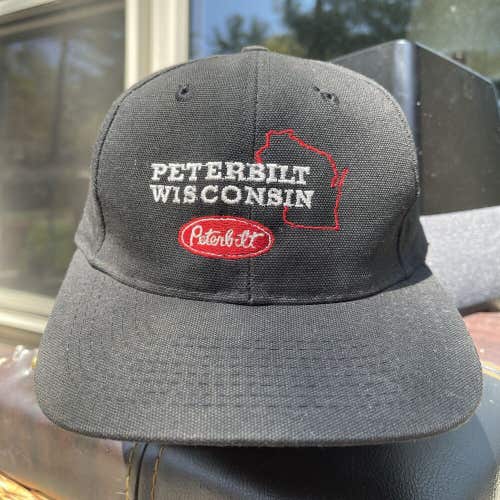 Vintage Peterbilt Wisconsin Trucking Strapback Baseball Hat Cap Rare