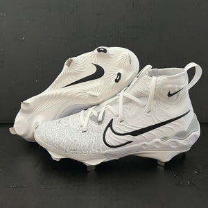 (Size 8) Nike Alpha Huarache NXT 'White Black' Metal Baseball Cleats