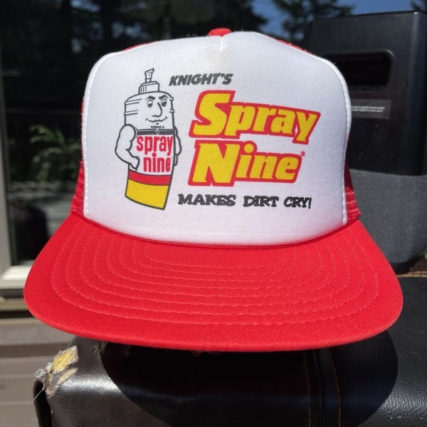 Vintage Knights Spray Nine Snapback Trucker Hat Chemical Spray
