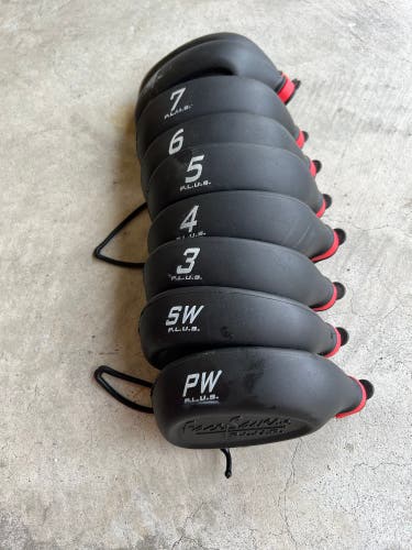 Used Face Saver Plus Golf Head Covers. B R5 S1 L2