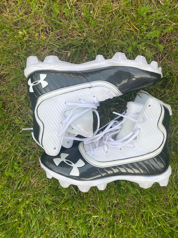 White Unisex Turf Cleats High Top Highlight