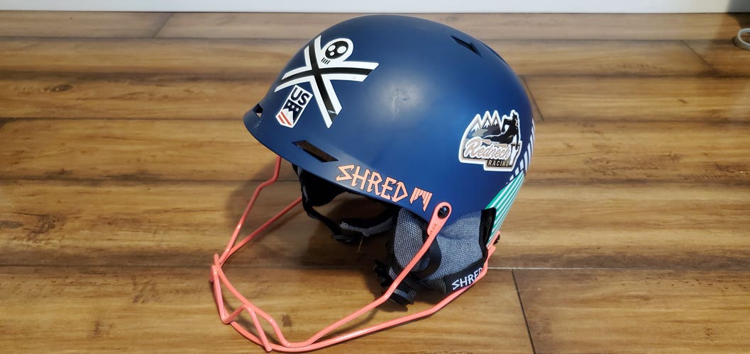 Men's Used Medium/Large Shred Half Brain Helmet FIS Legal