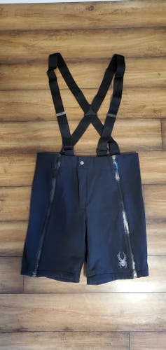 Black Men's Adult Used Medium Spyder Softshell Training Ski Pants