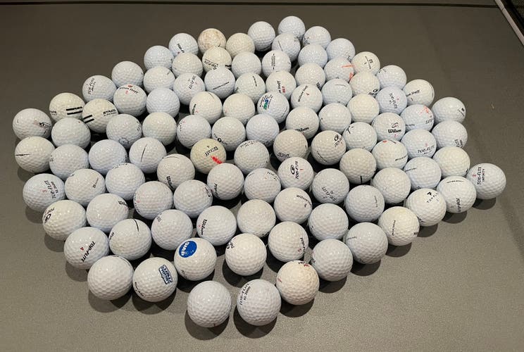 100 assorted GOLF balls - wide Variety (LOTQ1)