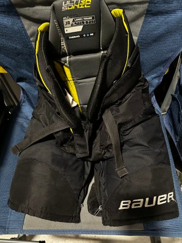 Used Junior Large Bauer Supreme Ultrasonic Hockey Pants