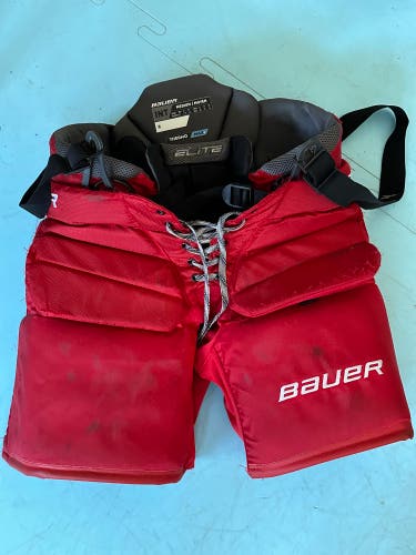 Rare Used Red Medium Bauer  Elite Hockey Goalie Pants