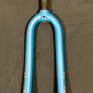 Vintage Blue Floral CrMo 26" QR Cruiser Bike Fork 185mm 1" Threaded Steerer Tube