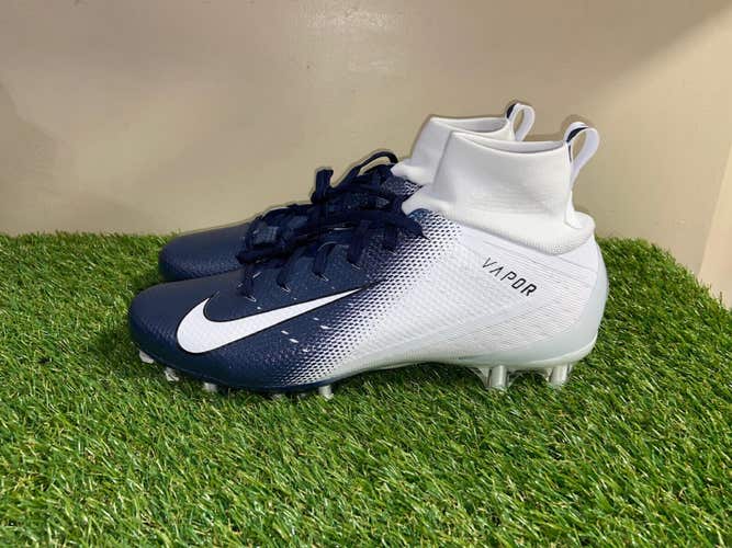 Nike Vapor Untouchable Pro TD 3 White Navy Football Cleats AO3021-102 Men 13 NEW