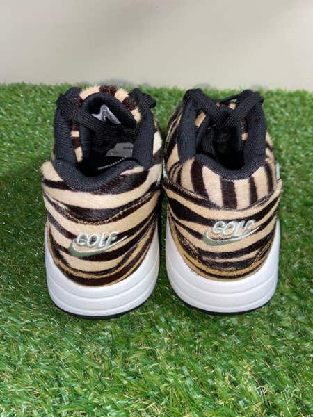 Nike Air Max 1 G NRG Golf Shoes Tiger Stripe Fur Mens Size 11.5