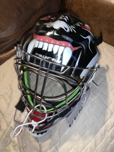 Used Vaughn ice hockey goalie mask custom painted